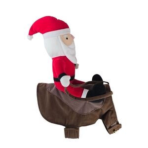 Santa Rider Dog Pet Costume Size M